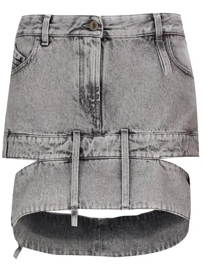 Attico Woman Grey Skirt 241 Wcs198