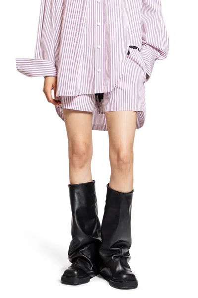 Attico Woman Multicolor Shorts In Purple