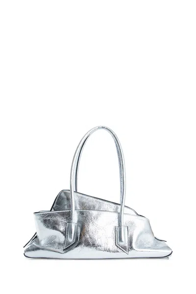 Attico Woman Silver Top Handle Bags