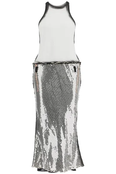 Attico Sequin-embellished Midi Dress In Multicolor
