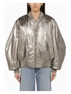 Attico Mirror-like Leather Anja Bomber With Vintage Effect
