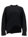 Attico Black Oversize Sweater In Wool And Cashmere Woman In Black