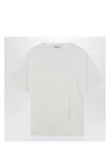 Attico White Asymmetrical Oversize T-shirt In White