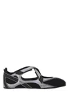 Attico Floor 01 Mesh And Leather Ballerinas Flat