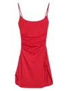 Attico Draped Cover-up Mini Dress In Red