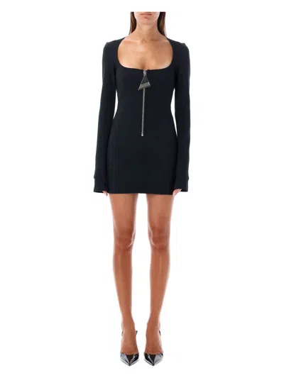 ATTICO WOMEN'S BIG ZIP MINI DRESS