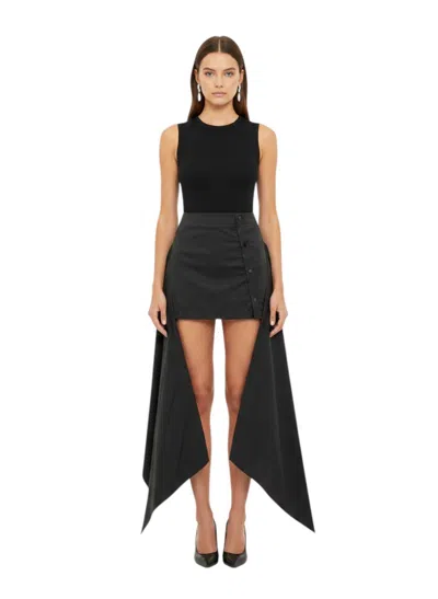 Attico Women Black Solid Mini Skirt