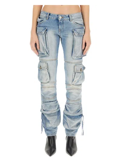 Attico Women's Cargo Jeans In Denim