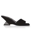 Attico Cheope 60mm Wedge Sandals In Black