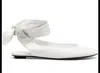 Attico Bridal Cloe Leather Slingback Flats In White