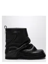 Attico 'mini Robin' Black Ankle Boots With Logo Plaque On The Rear And Pull-tab At The Heel In Black