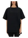 Attico Logo Embroidered Oversized T-shirt In Black