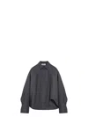 Attico Dark Grey Wool Blend Eliza Shirt