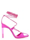 Attico Adele Lace-up Pumps In Fuchsia