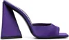Attico Devon 115mm Satin Sandals In Purple