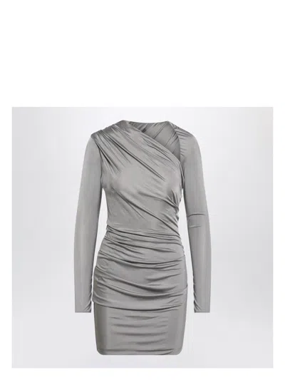 Attico Women's Draped Mini Dress In Gray