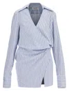 Attico Mini Dress With Stripes And Wrap Design