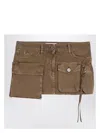 Attico Fay Denim Cargo Miniskirt