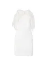 Attico Mini Feather Dress In White