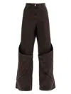 Attico Women's Gabardine Long Pant In Brown