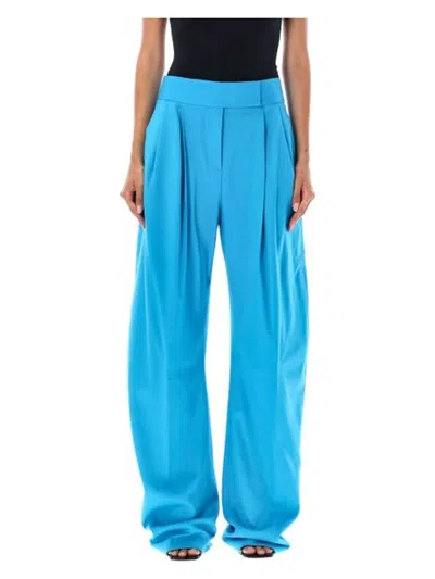 Attico Women's Gary Cool Wool Long Pants In Blue