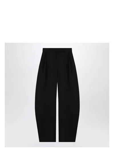 Attico Women's Gary Wide Trousers In Black