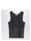 Attico Gray Silk Tank Top In Grey