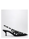 Attico The Grid Pumps With 50mm Back Strap In Black