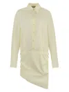 Attico The  Hatty Cotton Mini-dress In Yellow