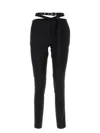 Attico Wool Pant With Belted Waist And Cut-out Design
