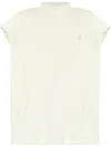Attico Ivory Logo-raised Ribbed Top In White