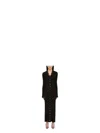 Attico Black Viscose Long Cardigan