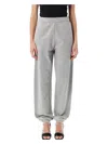 Attico Penny Logo-appliqué Cotton Track Pants In Grey Melange
