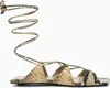 Attico Reneè Leather Sandals In Multicolor