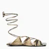 Attico Reneè Leather Sandals In Multicolor