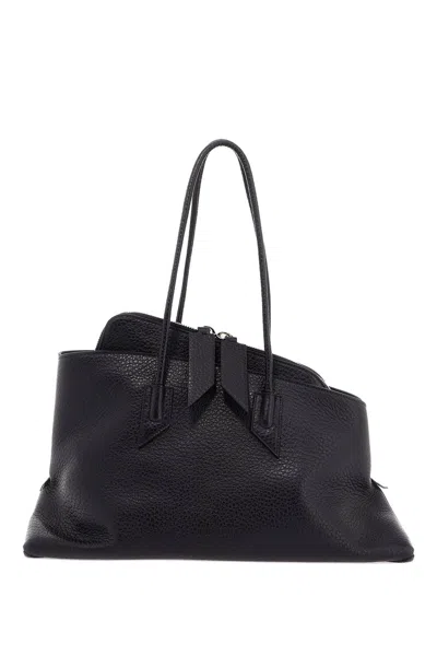 Attico La Passeggiata Top Medium Shoulder Bag In Black