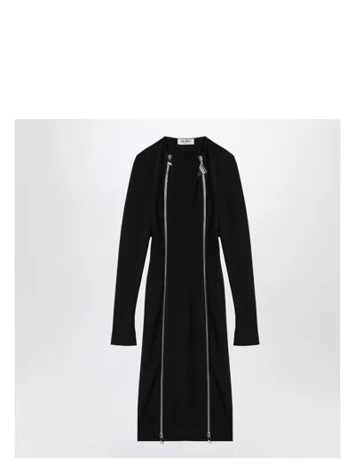 ATTICO WOMEN'S MIDI DRESS WITH LOGOED ZIP PULLER