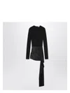 Attico Mini Dress With Thermostrass Studs And Asymmetric Hem