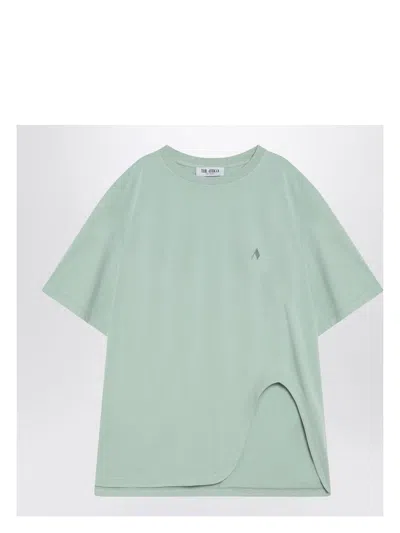 ATTICO WOMEN'S MINT ASYMMETRICAL OVERSIZE T-SHIRT