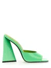 Attico Devon Patent Leather Sandals In Green