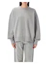 Attico Oversize Sweatshirt In Grey Melange