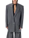 Attico Oversized Blazer In Grey