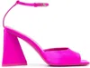 Attico Piper 85 Patent Leather Sandals In Fuchsia