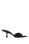 Attico Kitten Heel Open Toe Single Strap Mules In Black
