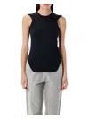 Attico Mirna Cutout Asymmetric Sleeveless Dress In Black