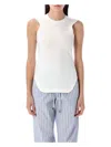 Attico Reese Cotton Jersey Tank Top In White