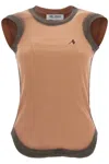 Attico Top Canotta Reese Con Bordi Sfumati In Beige
