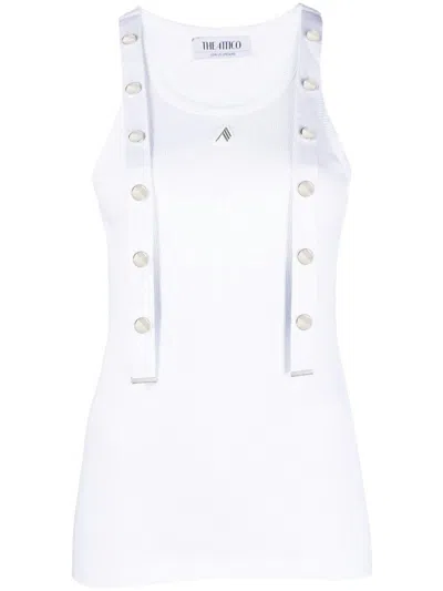 ATTICO WOMEN'S RIBBED COTTON TANK TOP