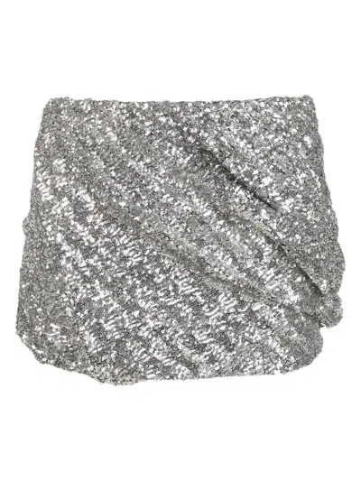 ATTICO WOMEN'S SEQUIN MINI SKIRT