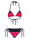 Attico Gradient-effect Bikini In Fuchsia